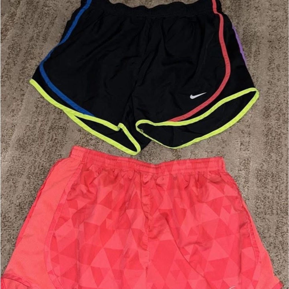 Nike Black and Red Athletic Shorts